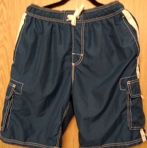 Kanu Surf Shorts Blue With White Stripes Size Medium